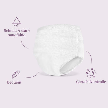 Amazon Basic Care sieviešu biksītes bez smaržas, diskrētas, lielas – 4 iepakojumi pa 7 (28 biksītes), baltas