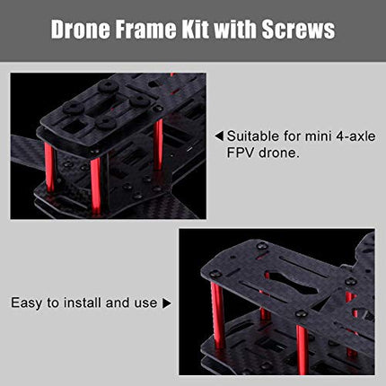 Drona rāmja komplekts ar skrūvēm, 2 veidu X-Structure 250MM kvadrokoptera drona rāmja komplekts RC aksesuārs QAV250 FPV sacīkšu dronam/mini 4 asu FPV dronam (oglekļa šķiedra)