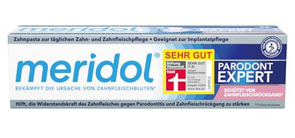 meridol zobu pasta Parodont Expert 75 ml - Zobu pastai piemīt antibakteriāla iedarbība un tā atbalsta smaganu dabisko dzīšanas procesu