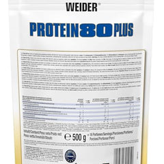 Weider - Protein 80 Plus - 4 komponentu proteīna pulveris - Augsts proteīna saturs ar 80% proteīna - Krēmīgi kokteiļi ar kalciju un B6 vitamīnu - 500g - Vaniļa