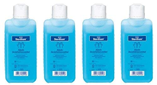 Sterillium roku dezinfekcijas līdzeklis | Želejas, šķidrums, bez smaržas, 4 x 500 ml pudeles