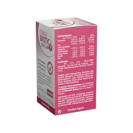 OMNi BiOTiC SR-9 bērniem | 28 nūjiņas | 9 baktēriju celmi | Kūst tieši uz mēles | Vegāns | Bez glutēna | Bez laktozes