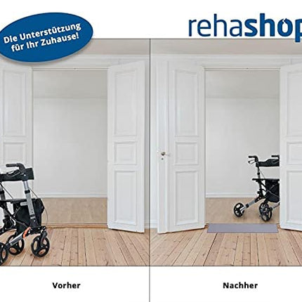 REHASHOP cietās gumijas rampa Gecko (14 mm) - Elastīga un izturīga sliekšņa rampa, izgatavota no gumijas, dažādos augstumos un regulējama