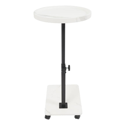 Sindipanda sānu galdiņš ar riteņiem - 40 cm - pārvietojams sānu galdiņš, 360° rotējošs augšējais guļamistabas sānu galdiņš gultai un dīvānam, divstāvu uzglabāšanas vieta, 40-80 cm regulējams augstums