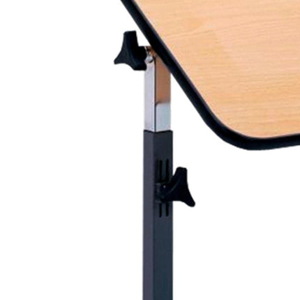 FabaCare sānu galdiņš Nova gultai, augstumā regulējams virsgultas galdiņš uz ritentiņiem, ar FabaCare viegli tīrāmu speciālo pārklājumu, galds ar slīpumu, brūns