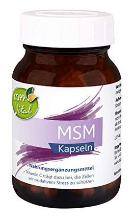 KOPP Vital® MSM | Kapsulas - vegānas | 92 g | 1 x 120 kapsulas | ar C vitamīnu | Organiski saistīts sērs | Bez glutēna | Bez laktozes | Aptiekas kvalitāte