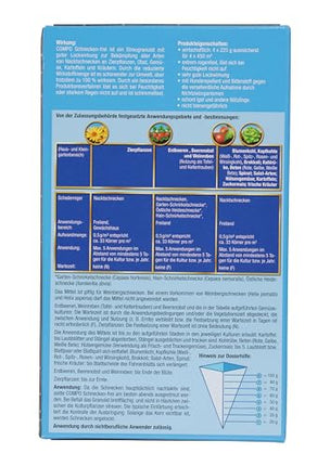 COMPO gliemežu atbaidīšanas līdzeklis - pret gliemežiem - lietus necaurlaidīgs - granulas pret gliemežiem izdevīgā iepakojumā - pietiekams līdz 1800 m² - 4 x 225 g, bez gliemežiem