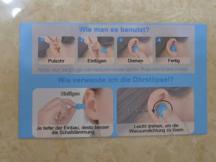 Silikona ausu aizbāžņi gulēšanai, trokšņu slāpēšana, 10 pāri, atkārtoti lietojami ausu aizbāžņi gulēšanai, koncertam, krākšanai, ceļošanai, darbam, 10 krāsas, 33 dB SNR