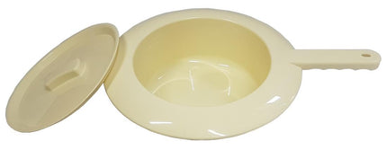 FabaCare gultas panna, gultas panna, tualetes pods, mobilā tualete, naktspods, podiņš, medicīniskās aprūpes gultas panna pieaugušajiem, izgatavota no plastmasas