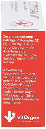 CONISAN N acu pilieni veselīgām acīm - ātrs atvieglojums sausām, iekaisušām un nogurušām acīm, ar inovatīvo vitOrgan kompleksu šūnu reģenerācijas atbalstam, 20 x 0,5 ml