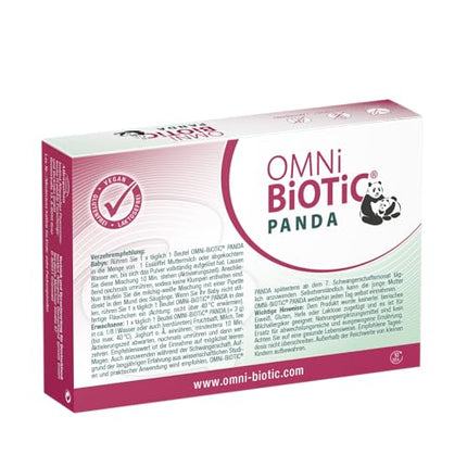OMNi BiOTiC PANDA | 7 porcijas (21 g) | 4 baktēriju celmi | 3 miljardi baktēriju vienā dienas devā | Pulveris | Vegāns | Bez glutēna | Bez laktozes | Ikdienas lietošanai | Piemērots mātei un bērnam
