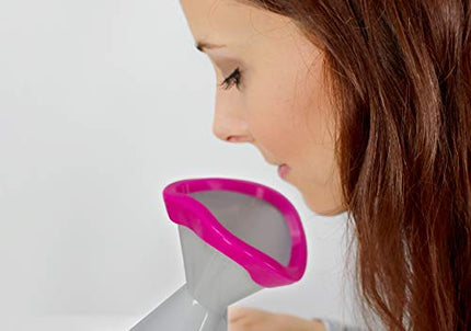 Inhalators Premium, ar diviem mīkstiem uzgaļiem, pelēks