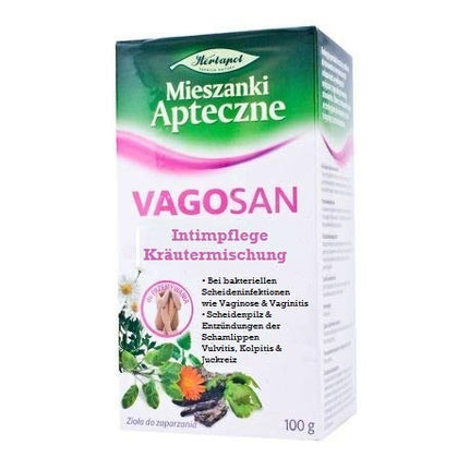 Vagosan, 100g, augu maisījums, sēžamā vanna, ozola miza, kumelīte, arnika, sieviešu līdzeklis, ārstēšana