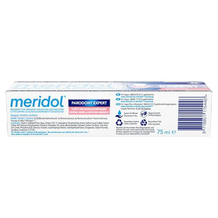 meridol zobu pasta Parodont Expert 75 ml - Zobu pastai piemīt antibakteriāla iedarbība un tā atbalsta smaganu dabisko dzīšanas procesu