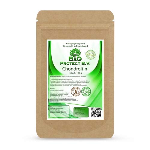 Hondroitīna pulveris 100 g paciņā - ievada cena - 100% bez pildvielām un piedevām - augstākās kvalitātes hondroitīna sulfāts no Bio Protect BV, vienmēr bez magnija stearātiem
