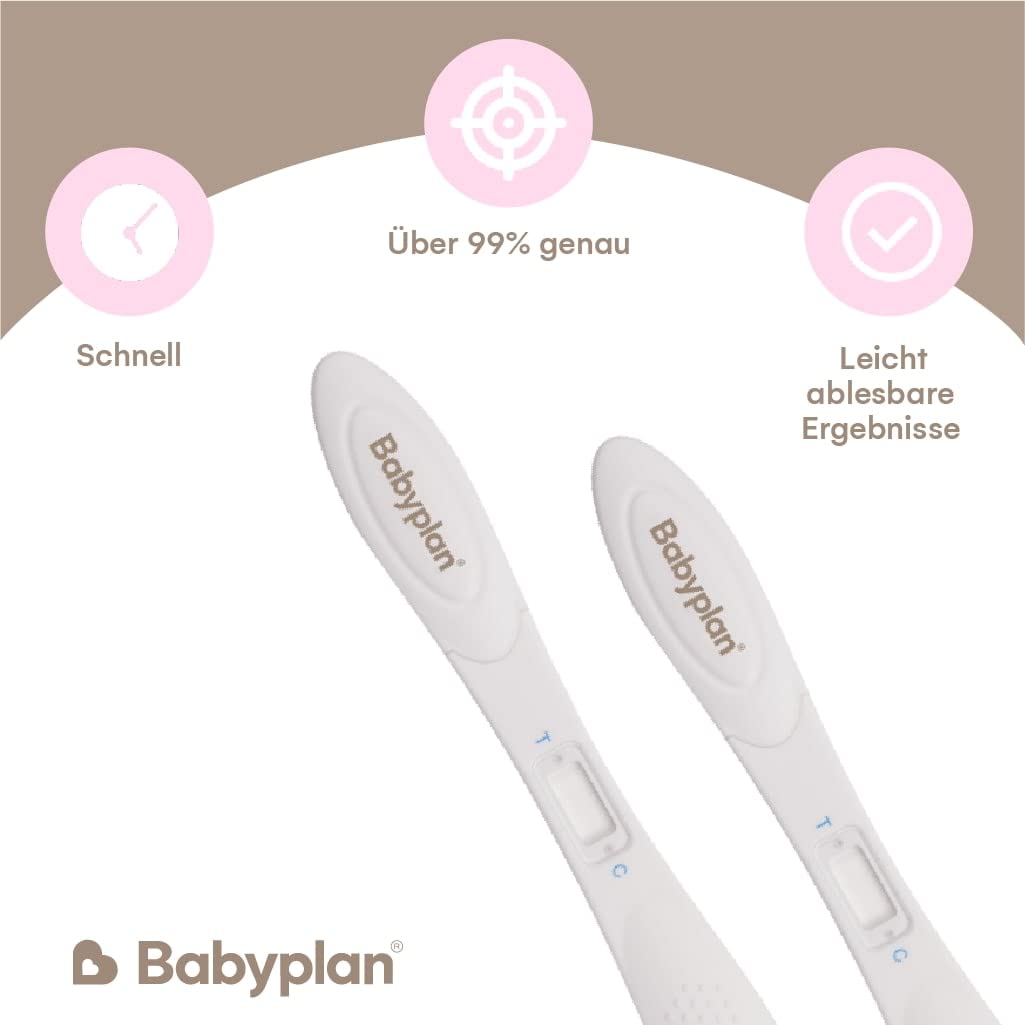 5 x grūtniecības testi Early Test Babyplan (HCG), higiēnisks grūtniecības tests 10 mSV ml (ļoti jutīgs) bērna plānošanai (99,6% precizitāte) Ļoti garš, plats un viegli lietojams