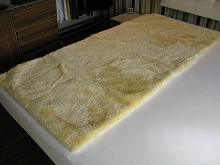 Reissner jēra ādas MB-VF medicīniskās jēra ādas gultas ieliktnis, pilna ādas kvalitātes aitas āda, 90x200cm (medicīniski miecēta)
