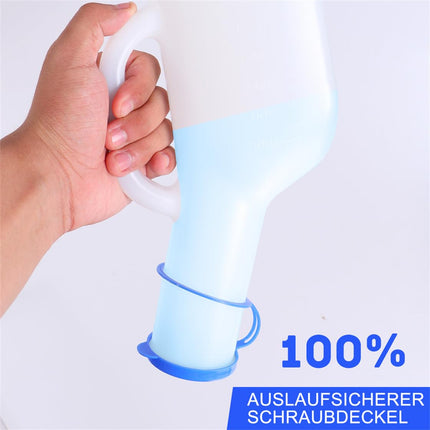 Pisuārs vīriešiem, pārnēsājamas urīna pudeles, necaurlaidīgas vīriešu pisuāri, 1 l plastmasas urīna pudele, ceļojumu mobilā tualete ar gultas turētāju, urīna savākšanas trauks ārkārtas situācijām ceļā