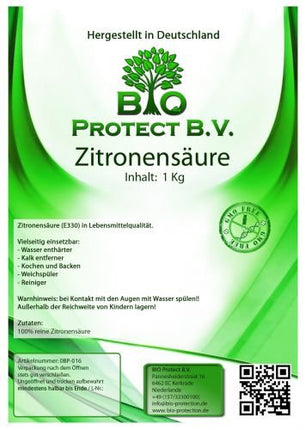 Citronskābe 1 kg tīra no Bio Protect