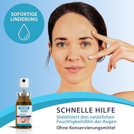 ATKAL ASARAS Oriģinālais acu aerosols sausām acīm 10 ml - piemērots arī bērniem - Palīdz nogurušām, dedzinošām un iekaisušām acīm - Bez konservantiem - Ar liposomām