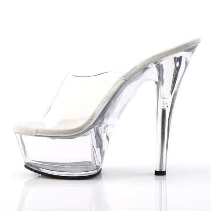 Pleaser KISS-201 sieviešu sandales, caurspīdīgas (CLR/CLR), EU 39 (UK 6) (US 9)