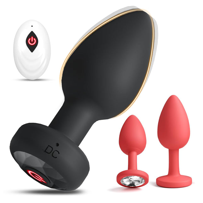Analplug# für frauen 3-Set Sex spielzeug für die Männer,Vibratorensets für Männer mit Vibration 10 Modis Analvibratoren für Mann Frauen Anal Plug Sexspielzeug Buttplug Anfänger/Profis Sex Toys