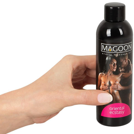 Magoon Oriental Ecstacy Oil – uzbudinošas kvalitātes eļļa sievietēm un vīriešiem, maiga seksuālā bauda, ​​stimulējošs aromāts, ādai draudzīga, 200 ml