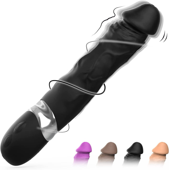 Reālistiski vibratori viņas klitoram un G punktam, silikona AV dildo vibrators ar 7 vibrācijas režīmiem, seksa rotaļlieta sievietēm, masāžas nūjiņas stimulācija, ūdensizturīgs, seksa rotaļlieta sievietēm un pāriem