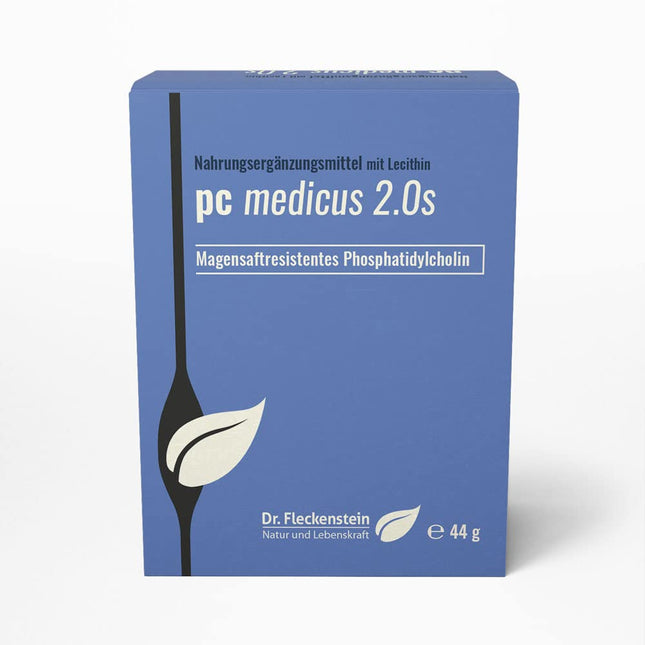 Dr.Fleckenstein PC medicus 2.0S, 83% fosfatidilholīns (sojas lecitīns), augsta deva, zarnās šķīstošs apvalks, jauns kā uztura bagātinātājs, 90 kapsulas