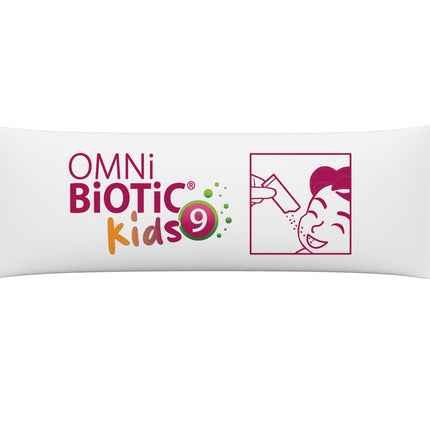 OMNi BiOTiC SR-9 bērniem | 28 nūjiņas | 9 baktēriju celmi | Kūst tieši uz mēles | Vegāns | Bez glutēna | Bez laktozes