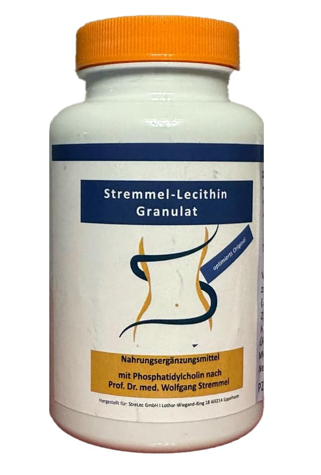 Stremmel lecitīns - oriģināls ar optimizētu recepti, granulas, 150 g fosfatidilholīna vienā kārbā