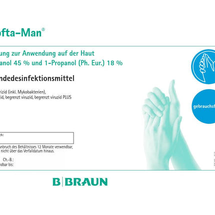 B. Braun Softa-Man roku dezinfekcijas līdzeklis 1000 ml dozatora pudelē