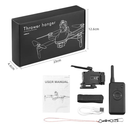 Akemaio Airdrop gaisa pilināšanas sistēma, kas ir saderīga ar GD91 Pro dronu, makšķerēšanas ēsmu, kāzu gredzenu, dāvanu vēstuli, glābšanas metēja piegādi