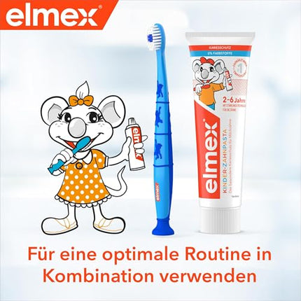 elmex bērnu zobu pasta 2-6 gadiem 2x50ml – bērniem draudzīga zobu tīrīšana ļoti efektīvai aizsardzībai pret kariesu – ar amīna fluorīdu trīskāršam aizsardzības mehānismam