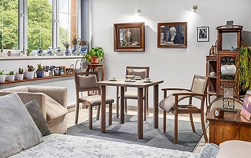 2liftu | Stuhl für Senioren | Aufstehhilfe-Stuhl | Armlehnstuhl mit Aufstehhilfe | Aus massivem Buchenholz gefertigt | Stabil und langlebig (Kunstleder, bēšs)