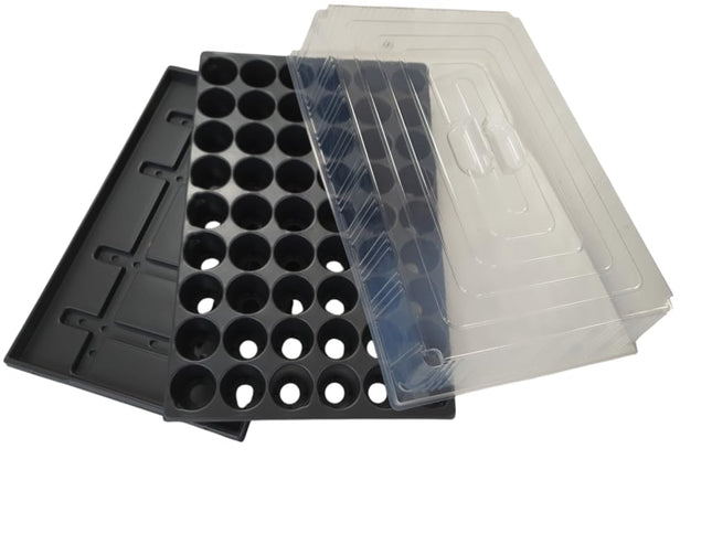 Quickpot stabila audzēšanas paplāte ar 54 stādīšanas caurumiem + apakštasīti + vāka aizsargapvalku QP-54R
