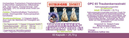 Vīnogu kauliņu ekstrakts OPC 65