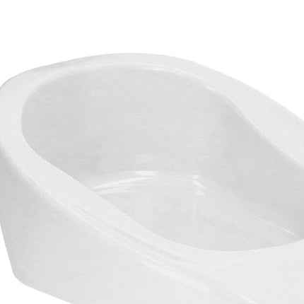 Izturīga, pārnēsājama plastmasas gultas panna, gultas pacientiem ar vāka rokturi grūtniecēm (balta)