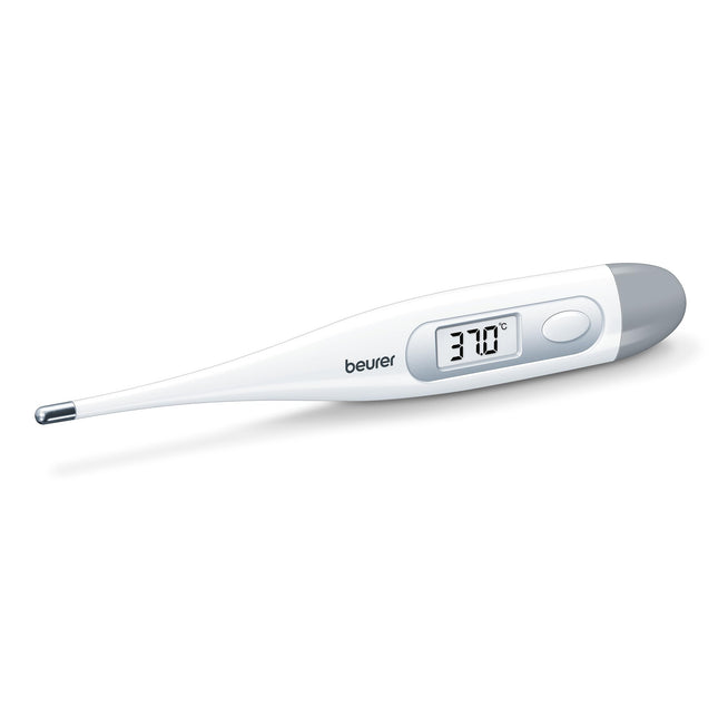 Beurer FT 09 digitālais un ķermeņa termometrs, ūdensizturīgs, LCD displejs ar mērīšanas diapazonu +/- 1 ºC, skaņas signāls, bez stikla, krāsa balta