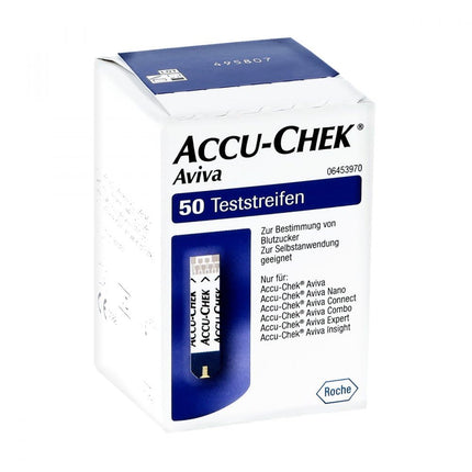 Accu-Chek AVIVA asins glikozes testa strēmeles, unisex, 1 iepakojums (1 x 50 strēmeles)