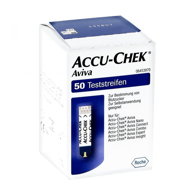 Accu-Chek AVIVA asins glikozes testa strēmeles, unisex, 1 iepakojums (1 x 50 strēmeles)