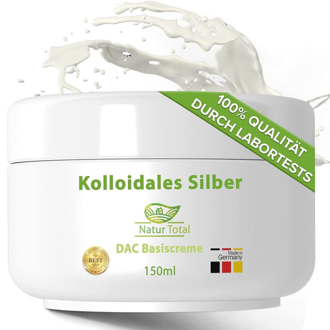 Natur Total Silver krēms ar koloidālo sudrabu SVARĪGI: 150 ml XL - Sudraba krēms ar sudraba ūdeni 100 PPM aptiekās Bāzes krēms
