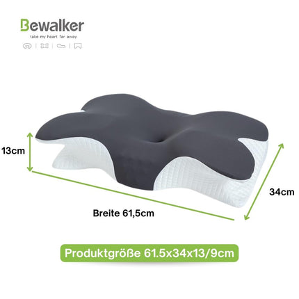 Bewalker ortopēdiskais atmiņas putu spilvens, kakla spilvens, kakla atbalsta spilvens, miega spilvens - ergonomisks pretkrākšanas spilvens muguras sāpēm