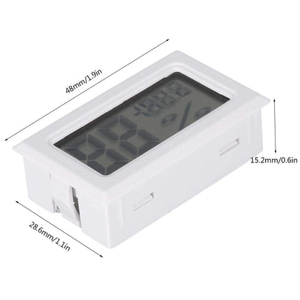 Precīzs higrometrs, digitālais LCD termometrs, iekštelpu mitruma termometrs, mini mitruma monitors, iekštelpu siltumnīcai, mājām, birojam (balts)