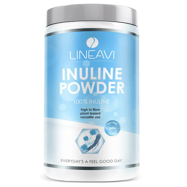 LINEAVI inulīna pulveris, 500 g Inulīna pulveris, zema kaloriju šķiedrviela no cigoriņu saknes (cigoriņi), zarnu flora, piemērots dzērieniem, ēdiena gatavošanai un cepšanai, ražots Vācijā
