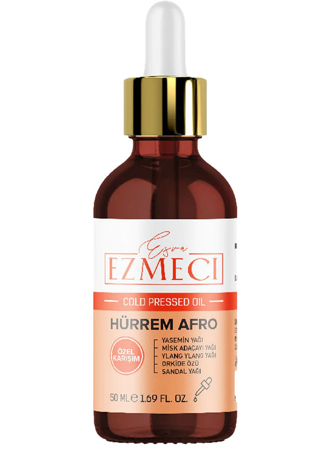 Hürrem Afro Care eļļa no Esras Ezmeci - Apburošā kaislība: Jutekliskā ķermeņa eļļu saplūšana - Pavedinošs eliksīrs ar eksotiskām eļļām - Rūpes un pavedināšana ar greznību