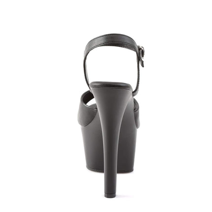 Pleaser sieviešu ASPIRE-609 vaļējas sandales, melnas (melna mākslīgā āda/melna matēta), 38 EU
