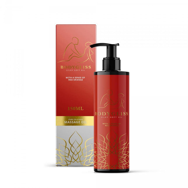 BodyGliss - 2-in-1 masāžas eļļa un uz silikona bāzes veidots lubrikants - 150 ml (Asinsapelsīns)