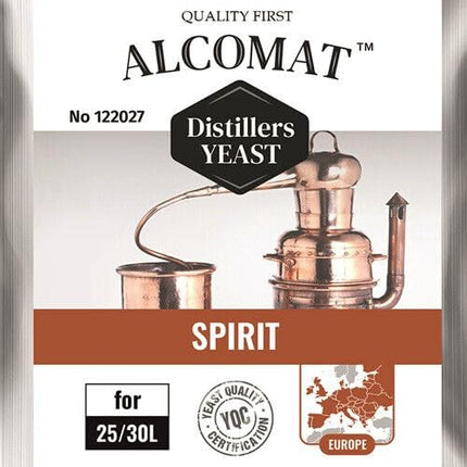 Alcomat SPIRIT Turbo Hefe | Vodka Distiller | Alkohol Brennhefe | Gärhefe für Hochqualitätsschnaps aus Zuckerwasser, Getreide, Kartoffel, Zuckerrohr | Bis 25 Liter | Hohe Alkoholtoleranz 18%, 3er Set