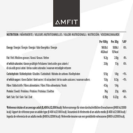 Amazon zīmols: Amfit Nutrition sūkalu proteīna pulveris, vaniļas, 33 porcijas (1 iepakojums)
